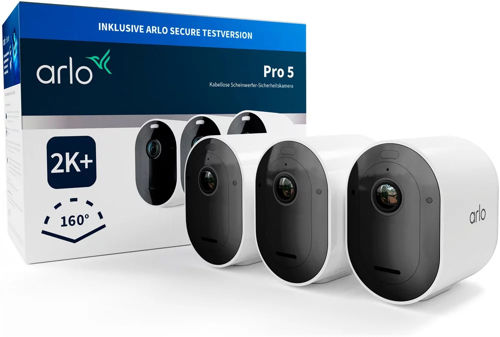 ARLO Überwachungskamera Pro 5 2K+ Spotlight (3er Set)