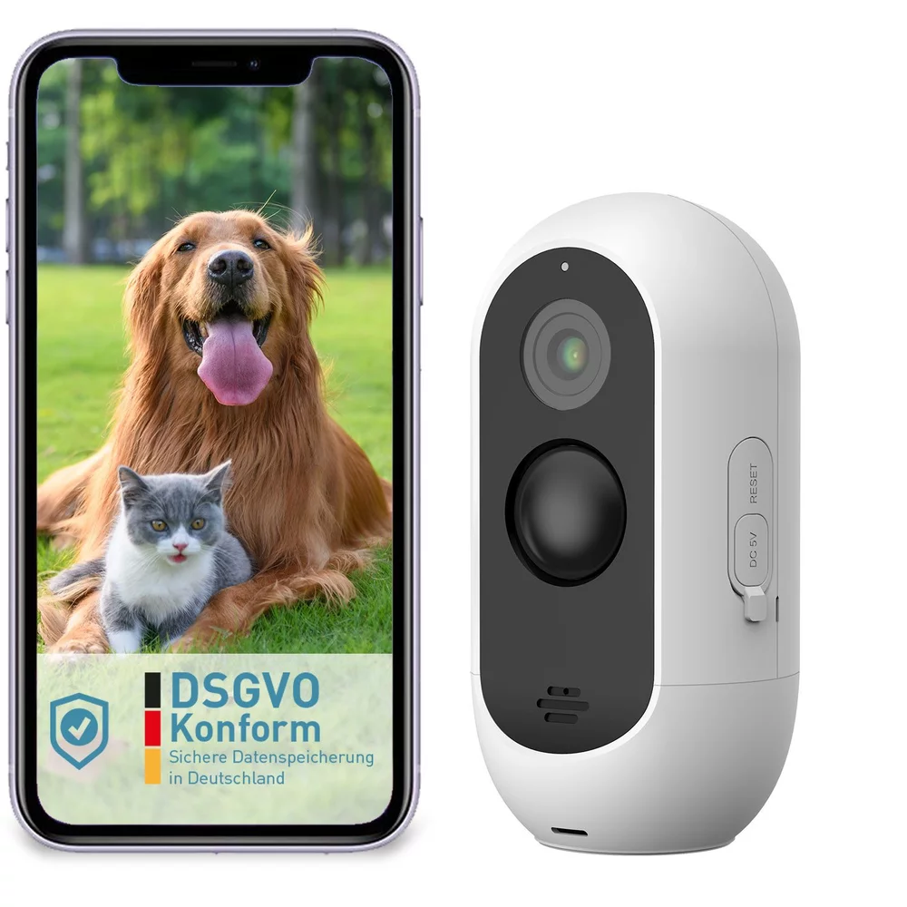 PetTec Cam Free - Wetterfeste Überwachungskamera für Haustiere