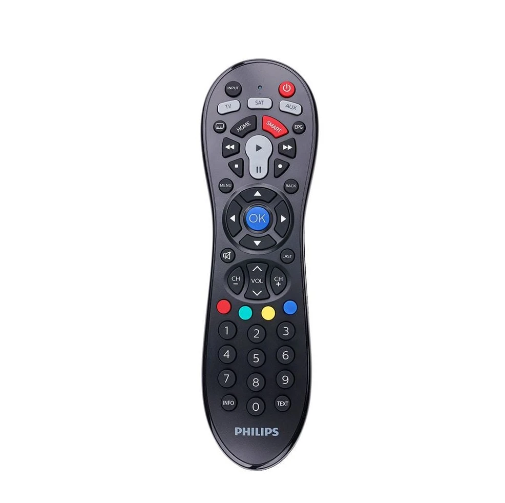PHILIPS SRP3013/10 Universal-Fernbedienung, 3-in-1, Lernfunktion, Schwarz
